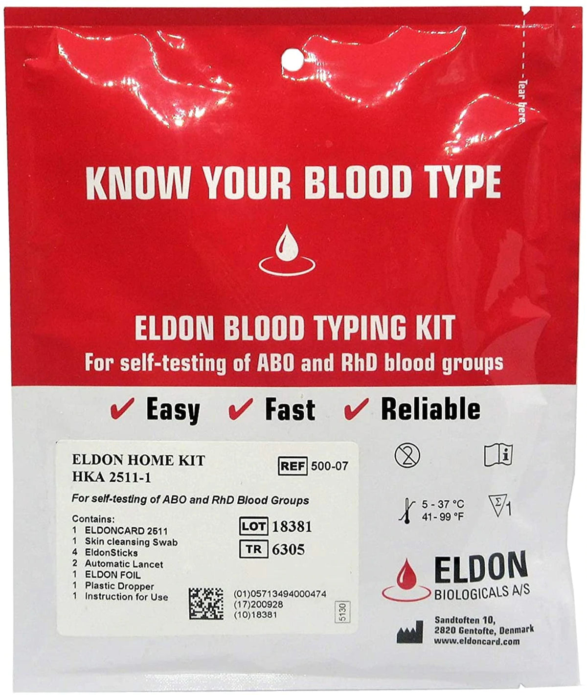 Blood Type Test Kit